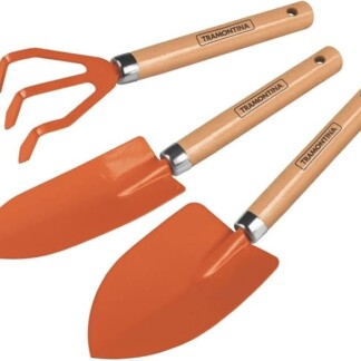 Tramontina Conjunto Para Jardinagem Metálico Com Cabo De Madeira 3 Peças